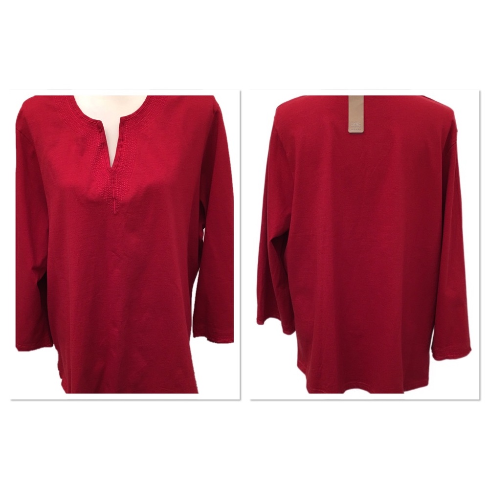i.e. Relaxed Woman Tunic Top NWT 2X collarless